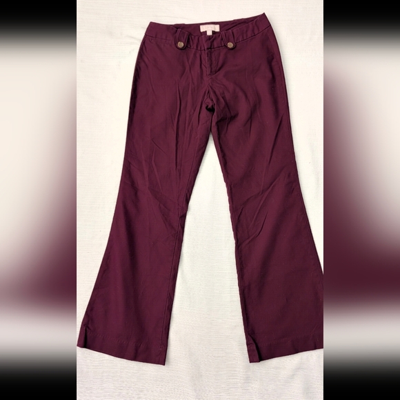 Banana Reblic Women's Burgundy Martin Fit Pants Size 2 - Picture 13 of 15